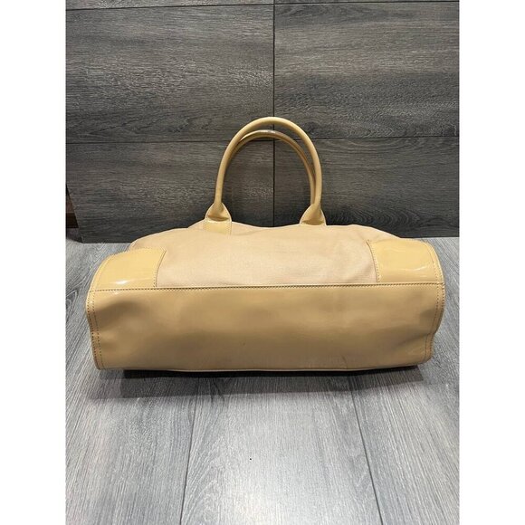 TORY BURCH Tote Bag Handbag Logo Switch Beige - Picture 6 of 12